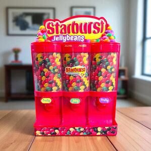 Starburst Jellybeans Desktop Plastic Dispenser Nice Condition 10”x7.5”